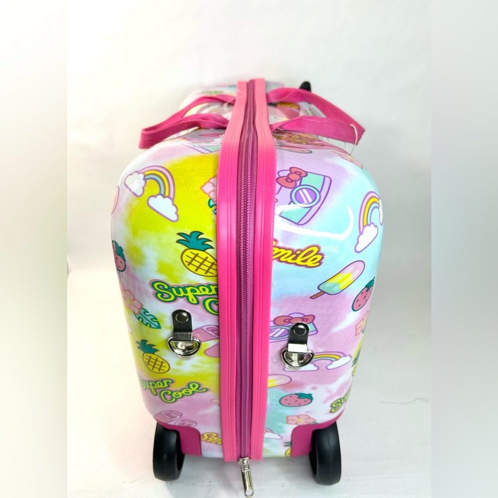 Hello Kitty Ride-On 18" Hard Shell Suitcase/ Tow-Along Toddler Luggage W/Wheels - Picture 10 of 12